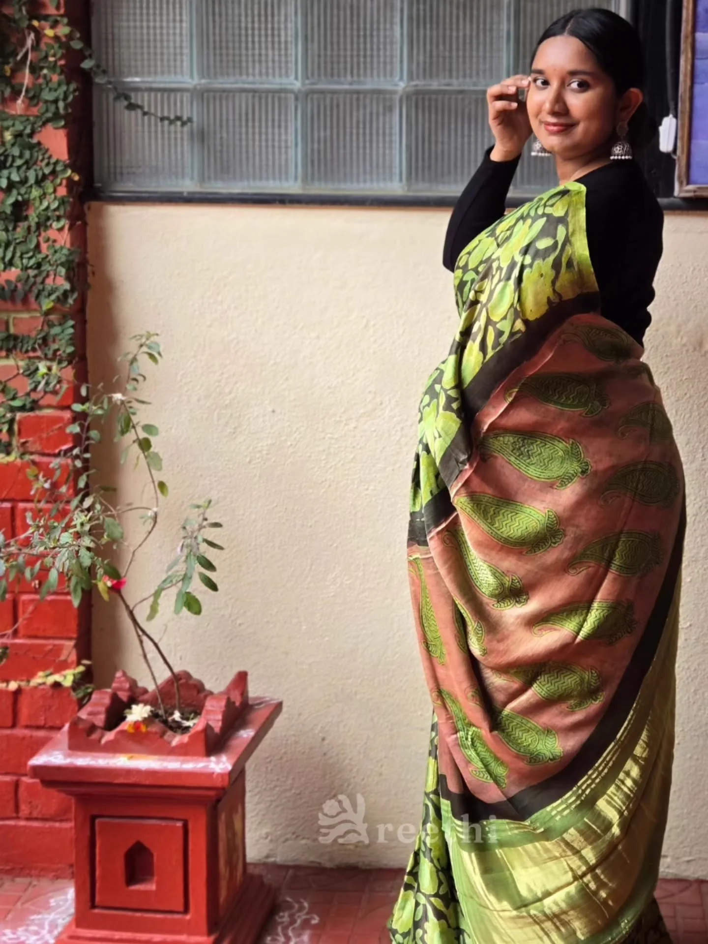 Handcrafted Organza Saree